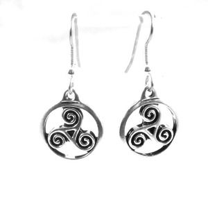 Triple Spiral or Triskele Earrings  1744